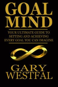 Book cover image of Goal Mind, a book by Gary Westfal. Black cover with gold lettering.