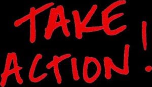 Take action sign